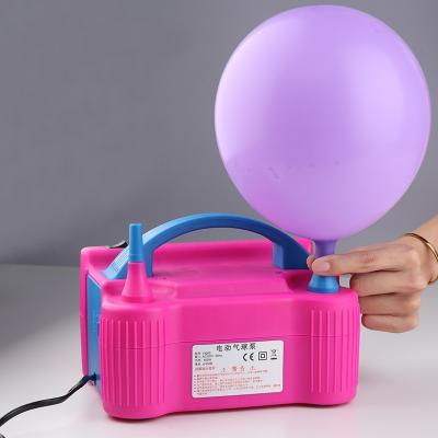 China Birthday Party Decorations Rose Red 110V 220V 600W Electric Balloon Blower Portable Pump Double Spout for Latex Balloon Birthday Party Decoration for sale