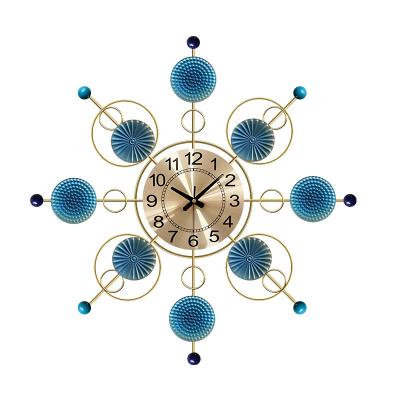 China European Antique Style Modern Fashion Style Living Room Wall Hanging Decoration Creative Art Metal Wall Clock Home Decor for sale