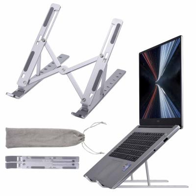 China Home Office Fashion Foldable Notebook Stand Luxury Aluminum Stand Notebook Stand For MAC Apple Computer Notebook Stand for sale