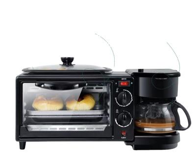 China Hotel High quality 1050W 9 Liter Multifunction Coffee Maker/Frying Pan/TOASTER OVEN3 in 1 breakfast maker for sale