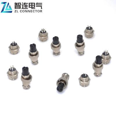 China High Quality Automation Durable Using Various 2 3 4 5 6 7 8 9 10 Pin Circular Push-Pull Connector GX12 Aviation Male Connector for sale