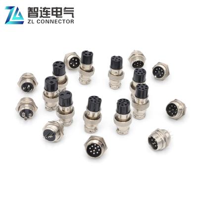 China Automation Aviation Plug GX16 Connector 2 Connector 3 4 5 6 7 8 9 10pin Threaded for sale