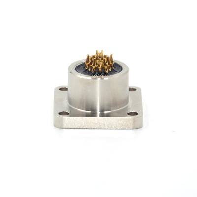 China M16 Automation Female Square Connector Socket Round Flange Connector for sale