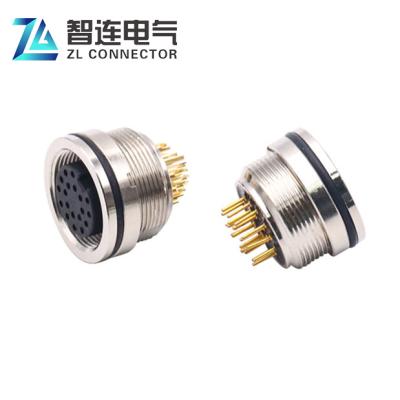 China Automation 250V Waterproof IP67 M16 4 5 6 8 Pin Plug Metal Cable Connector 18AWG for sale