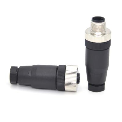 China Plastic M12 Automation Male Female Connector Set 3 Connector 4 5 6 8 12pin Waterproof for sale