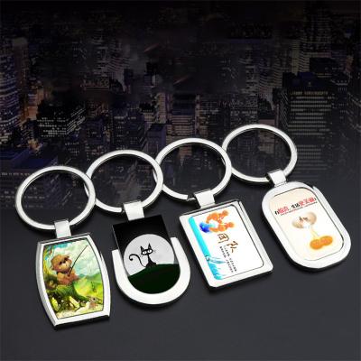 China Luxury Wholesale Custom Metal Image Single Sublimation Aluminum Keychains To Sublime for sale