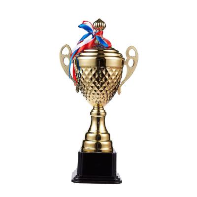 China Worldwide Wholesale Custom Metal Trophy Cups Awards Football Gold Trophies for sale