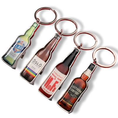 China Viable Wholesale Custom Key Chain Key Rings Logo Sublimation Wedding Favors Metal Bottle Openers for sale