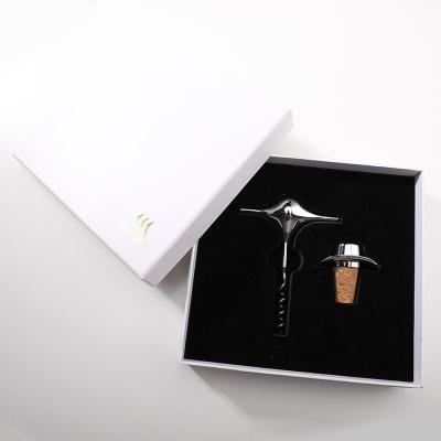 China Wine Opener Wholesale Customized Wine Bottle Stopper Corkscrew Opener Wine Accessories Luxury Gift Set For Men And Women for sale