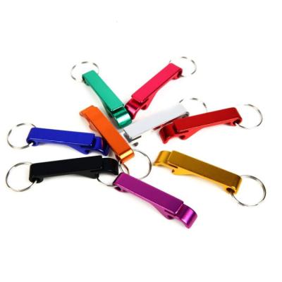 中国 Wholesale Promotional Custom Bottle Opener Screen Printing Brand Logo Bottle Opener Keychain Aluminum Bottle Opener Key Chain 販売のため