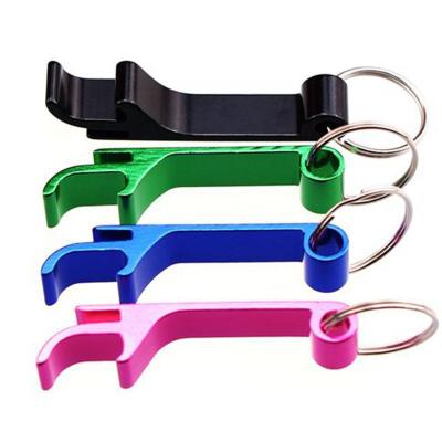 China Custom Bottle Opener Supplier Screen Printing Brand Logo Bottle Opener Keychain Metal Bottle Opener Key Chain à venda