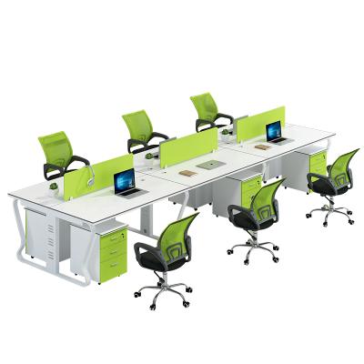 China Guangzhou factory Sale High Quality Standard Sizes Wholesale Modern 6 Person Office Workstation Furniture Desk for sale