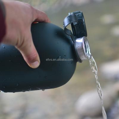 China Outdoor Sports Sports Outdoor Canteen High Capacity Camping 1L Aluminum Water Bottle for sale