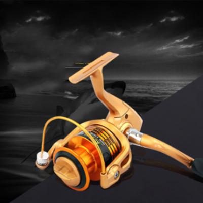 China Factory Direct Selling Flexible Fishing Line Spinning Line Orange Cup Metal Wheel AF1000-7000 Multi - Line Grade Folding Rocker Fish Wheel for sale