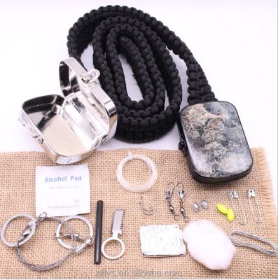 China Alibaba Wholesale Survival Survival Paracord Camping Multifunctional Handwoven Belt With Metal Buckle For Camping for sale