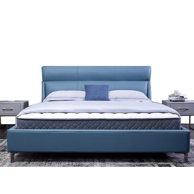 China 2021 Modern Furniture Super Queen King Modern Queen King Nordic Upholstered Hotel Headboard Bed Leather Frame for sale