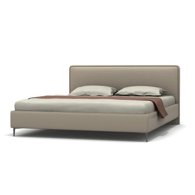 China Modern simple cheap modern furniture bed Italian dobel furniture headboard fabric upholstered bed for sale