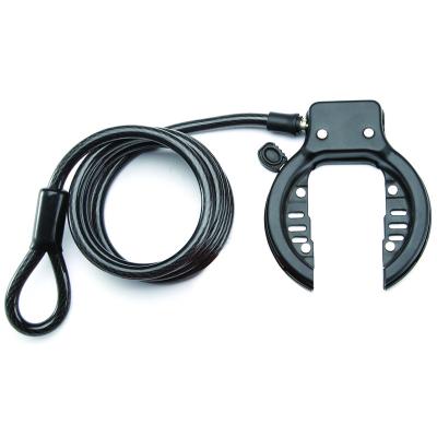 China New steel bicycle frame lock with cable with chain for sale