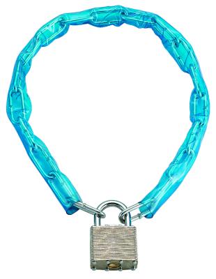 China Iron & PVC Bicycle Chain Lock With Padlock for sale