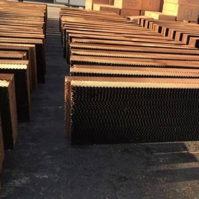 China Poultry Farm Brown Cellulose Water Cooling Protection Wall / Livestock Greenhouse For Poultry Farm Greenhouse for sale