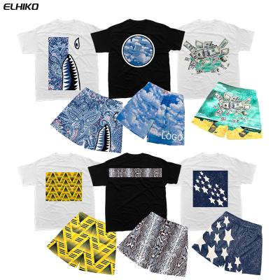 China Breathable High Quality Men's T Shirt and Short Set Summer Unisex Sports Clothing Custom Logo Oversized T Shirt And Shorts Set for men for sale