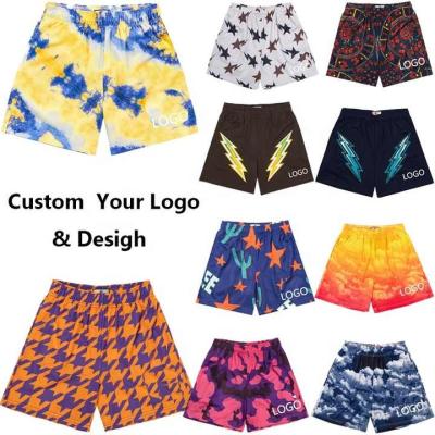 China Anti-wrinkle Custom summer streetwear breathable vintage basketball mesh men's shorts5inch mesh short for sale