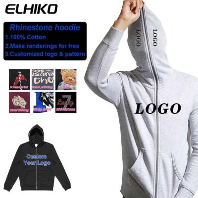 China Sustainable wholesale mens 100% Cotton plain unisex full zip up hoodie custom logo oversize Pullover blank heavyweight hoodies for sale