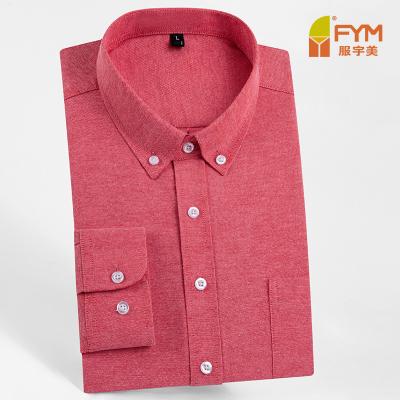 China 2022 Wholesale Custom Anti-Wrinkle Cotton Casual Shirt Turn Down Collar Long Sleeve Mens Shirts Office Formal Dress Shirts For Men for sale