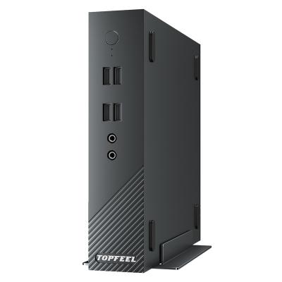 China TOPFEEL industrial j1900 T50 4G RAM 128G fanless ssd passively cooled mini PC desktop computer 12v low power industrial portable mini PC for sale