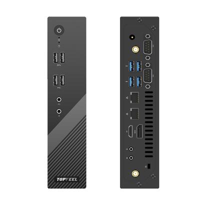 China TOPFEEL T50 PC Computer J1900 NUC Dual SIM Mini LAN PCIE RS232 RS485 Mini PC Fanless Industrial Barebone Desktop Computer for sale