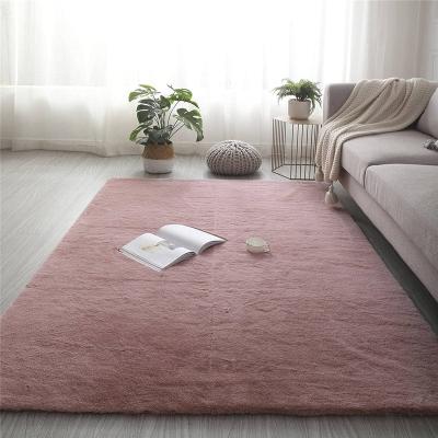 China Washable Hot Selling Living Room Soft Area Rug Faux Fur Fluffy Carpet for sale