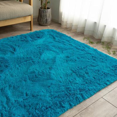 China Factory Wholesale Washable Shaggy Blanket Shaggy Living Room Fluffy Carpet for sale