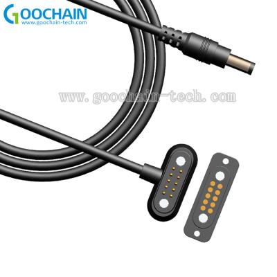 China DC5521 power to magnetic pogo pin 2.54mm 10 pin charging cable for sale