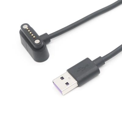 China Power 5A USB Pogo Pin Quick Charging Cable with 5 Pogo Pin Male Contacts for Laptop Magnetic Contact for sale