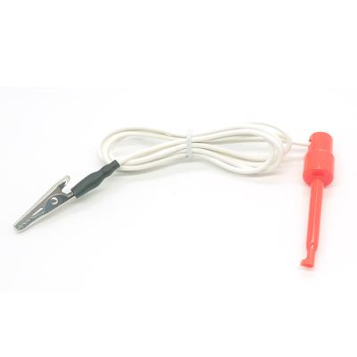 China Electric Multimeter Test Leads Mini Grabber Probe Test Hook To Clip Test Wire Insulated Cable for sale