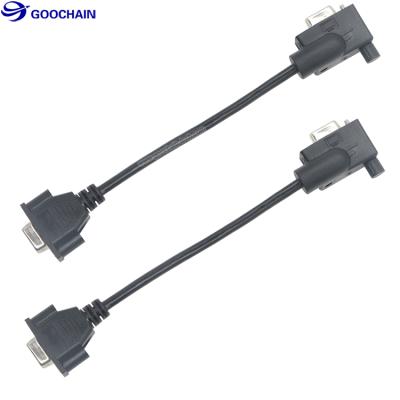 China Serial Camera Assembly 90 Degree RS232 DB9 Rectangle Pin Male To Female Cable for sale