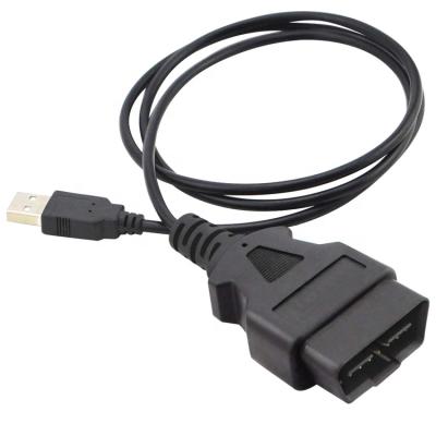 China Electronic 6ft OBD2 OBDII 16 Pin To USB Car Auto Diagnostic Extension Cord for sale