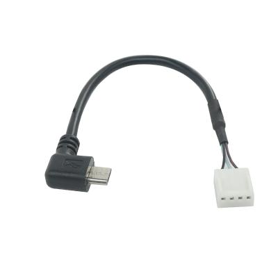 China Electronic Goochain Left Angled Micro USB To JST pH 2.0 XH 4 Pin Cable for sale