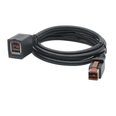 China 24V Car Powered USB Plug Male To Female Extension Cable For POS System POS Terminals Medical Devices for sale