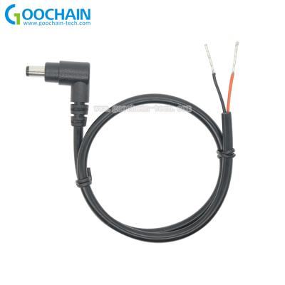 China Industrial right angle dc5525 male to unlock power cord cable for sale