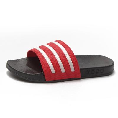 China Anti-odor 2021 female couple of summer room men's home non-slip slippers striped outdoor slippers beach slippers for sale