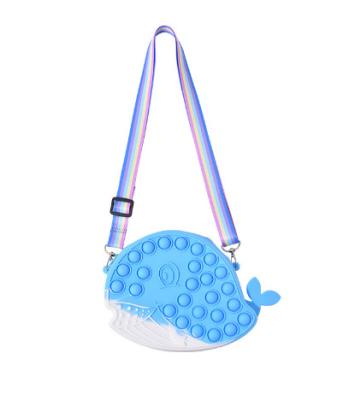 China Pretty Gift JT019 Cross - Body Bag Whale Cartoon One Shoulder Bag Bubble Children's Decompression Toy for sale