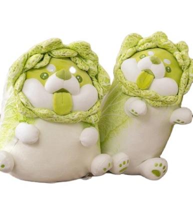 China Cute Creative Gift T006 Cabbage Buttocks Shiba Inu Cute Creative Dog Cabbage Dog Plush Toys Tile Sofa Cushion for sale