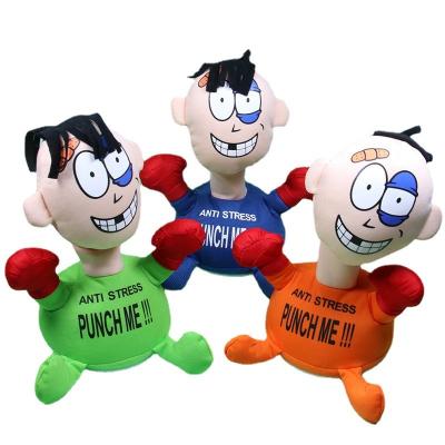 China T007 Cute Fun Punch Me Screaming Doll Small Plush Toy Electric Creative Pressure Release for sale