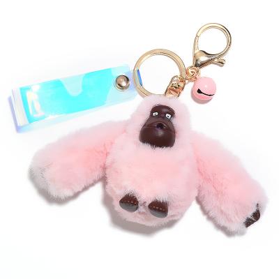 China Cute Gift T896 New Gorilla Plush Key Chains Cartoon Monkey Fluffy Doll Key Chain Kids Toy Girls Keychain Women Bag Charm Key Holder for sale