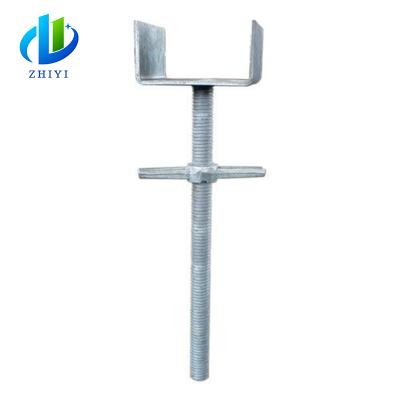 China Traditional scaffolding accessories base jack / galvanized steel pipe jack base / u head jack base scaffolding for sale