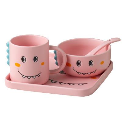 China Creative Children's Tableware Set Children's Dinosaur Cartoon Ceramic Tableware Set for sale