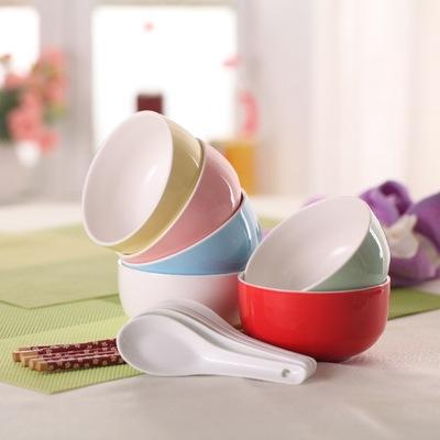 China Modern creative color glaze tableware household soup bowl hotel restaurant ceramic bowl for sale