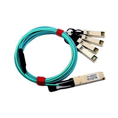 China Storage Server 40G QSFP+ to 4x10G SFP+ AOC 5m Active Optical Cable OM3 for sale