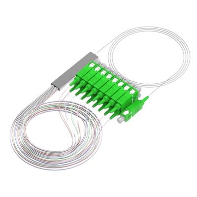 China Mini SC APC XPON Network Splitter 1x16 Module Steel Tube PON SA/APC 1m SC/APC GPON PLC Fiber Optic Splitter for sale